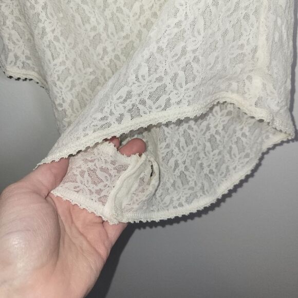 Vintage Lucie Ann Polyester Lace Bodysuit Medium - Picture 5 of 11